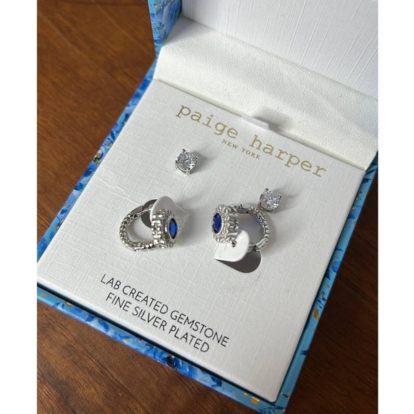 NWB Paige Harper Earing Stud and Hoop Box Gift Set - Picture 2 of 3